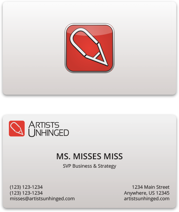 Artists Unhinged Card Logo Image