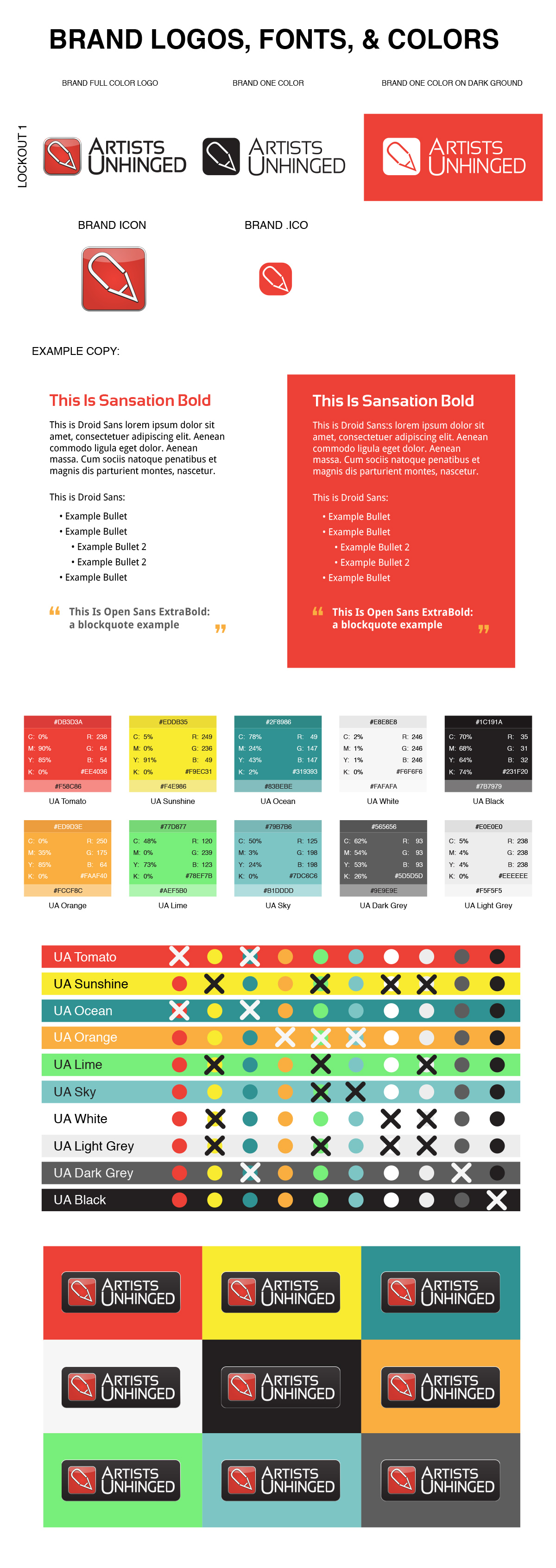 Artists Unhinged: Logos, Colors & Fonts Image