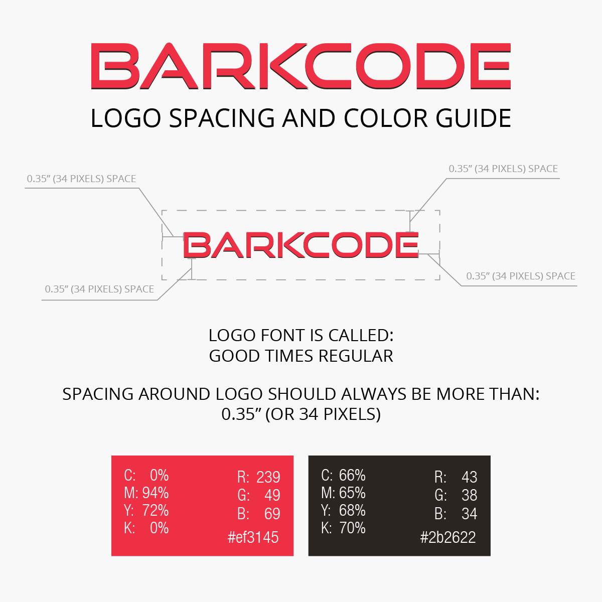 Barkcode Logo Spacing & Colors Guide Image