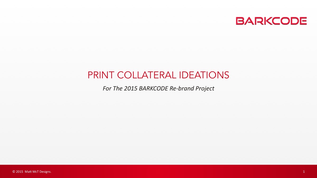 Barkcode Branding Collateral Ideations Slide 1