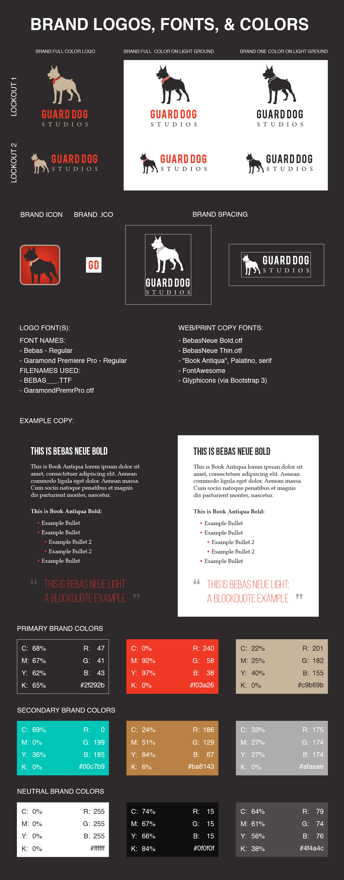 Guard Dog Studios: Logos, Colors & Fonts Image