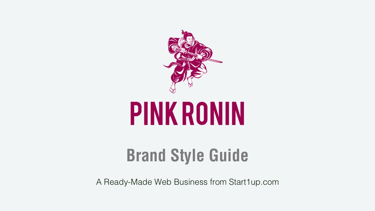 Pink Ronin Style Guide Slide 1