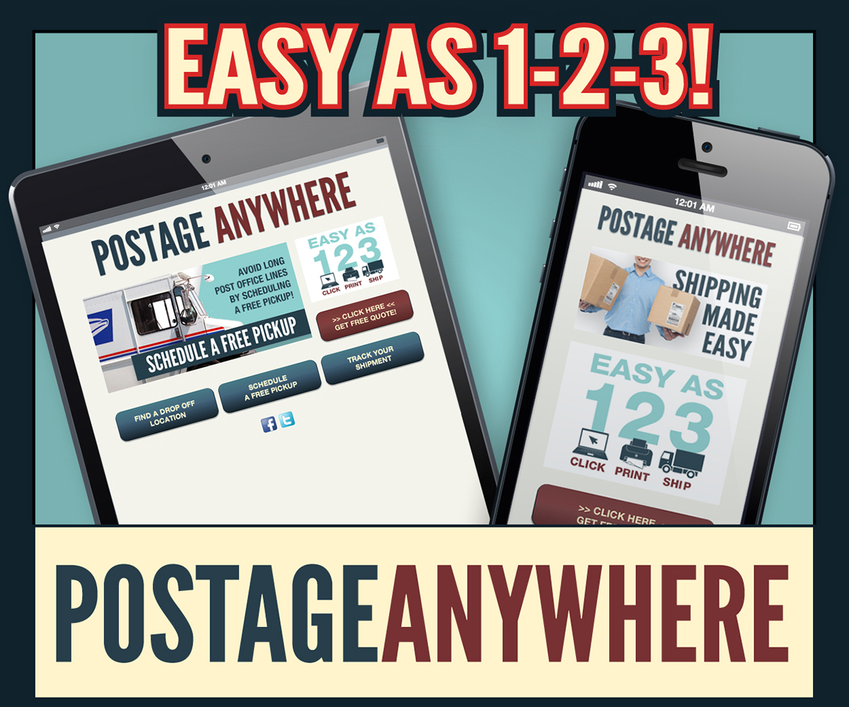 Postage Anywhere Banner Ad Image
