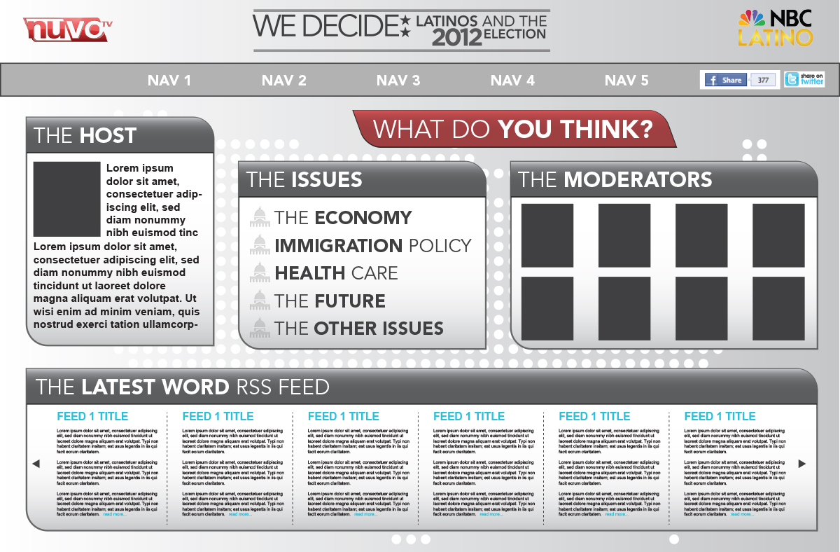 NuvoTV We Decide Home Page Wireframe Image
